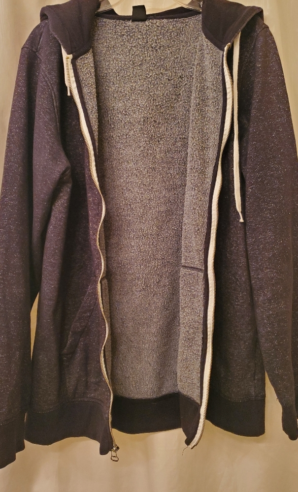 ZINE Zipper Jacket Blackish Grey Reversible Hood